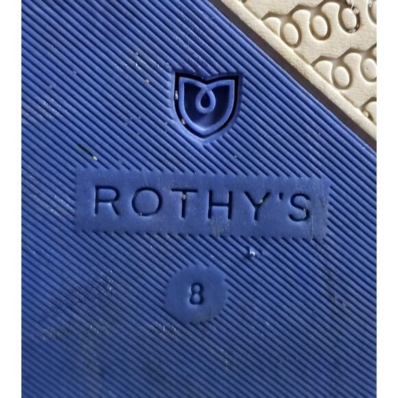 ROTHY'S Original Slip On Sneaker Bright White Sz 8 Flat Round Toe - Picture 12 of 13